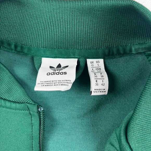 Adidas Emerald Green Track Jacket | Streetwear Athletic Zip-Up | Size Small - Picture 3 of 6